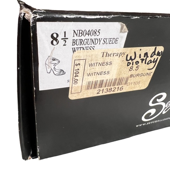 Vintage 1990's Seychelles Suede Vintagey Pin Up Peep Toe Heels. - Picture 7 of 9